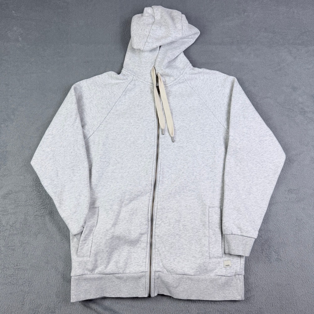 Vuori Restore Full Zip Hoodie Light Grey Heather VW251 Organic CottonWomen Large